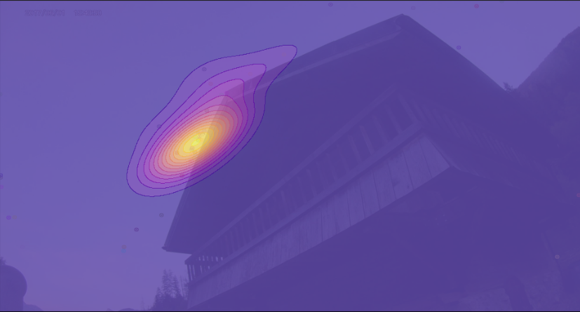 Heatmap of bat exits